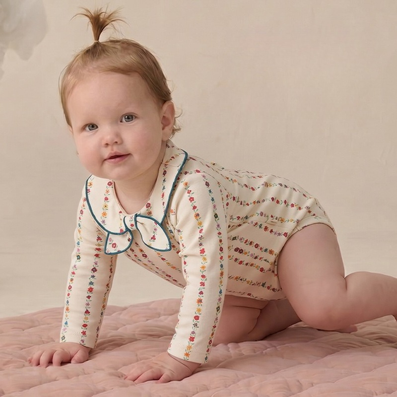 ชุดรอมเปอร์เด็กหญิงลายดอกไม้ 0 - Newborn Baby Girl Romper Floral บทวิจารณ์และราคา