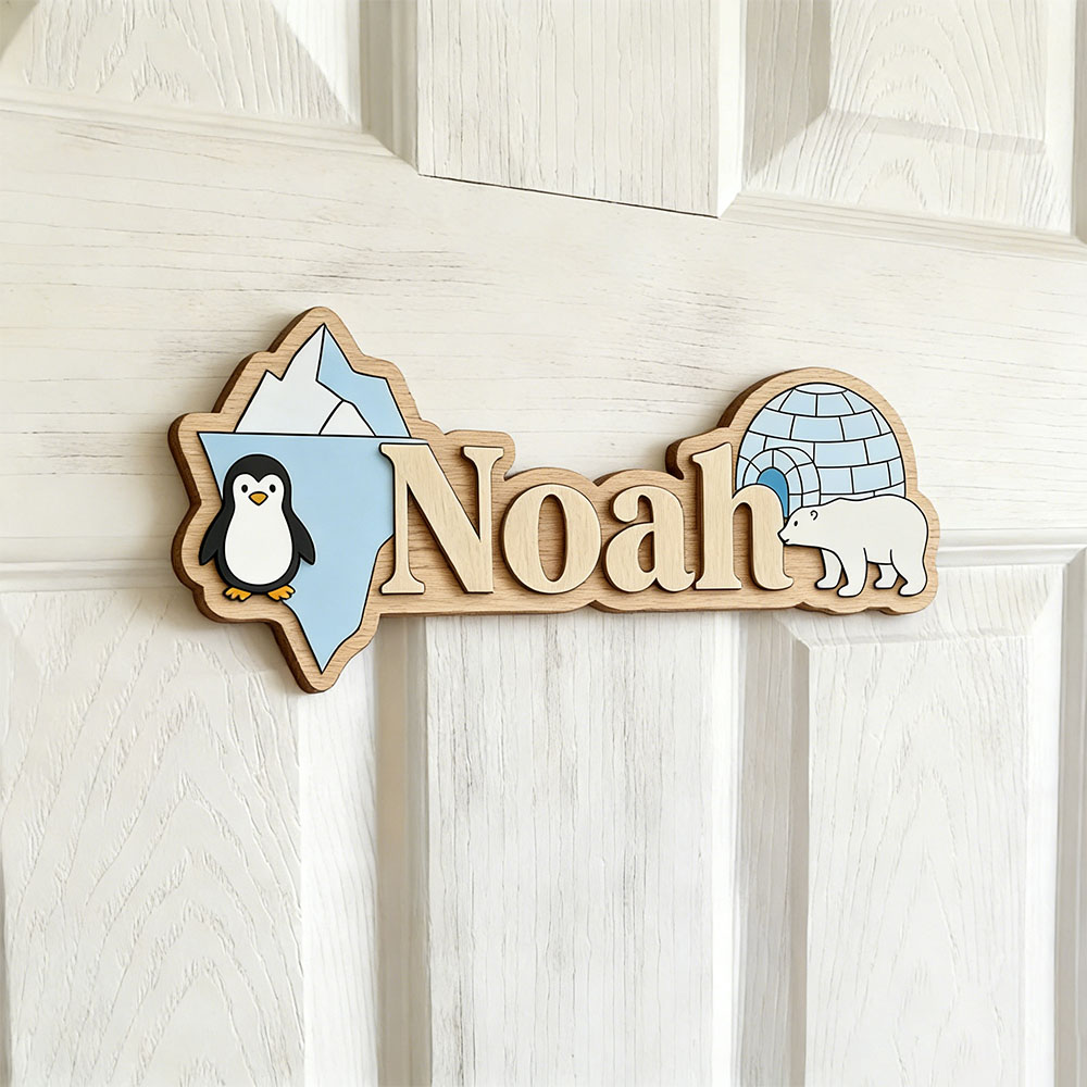 ป้ายชื่อสั่งทำรูปเพนกวินอาร์กต - Nursery บทวิจารณ์และราคา