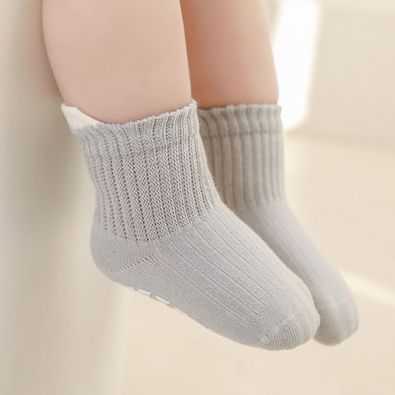 ถุงเท้าผ้าฝ้ายเด็ก 3 คู่เด็กชา - Unisex Baby Socks Non Slip บทวิจารณ์และราคา
