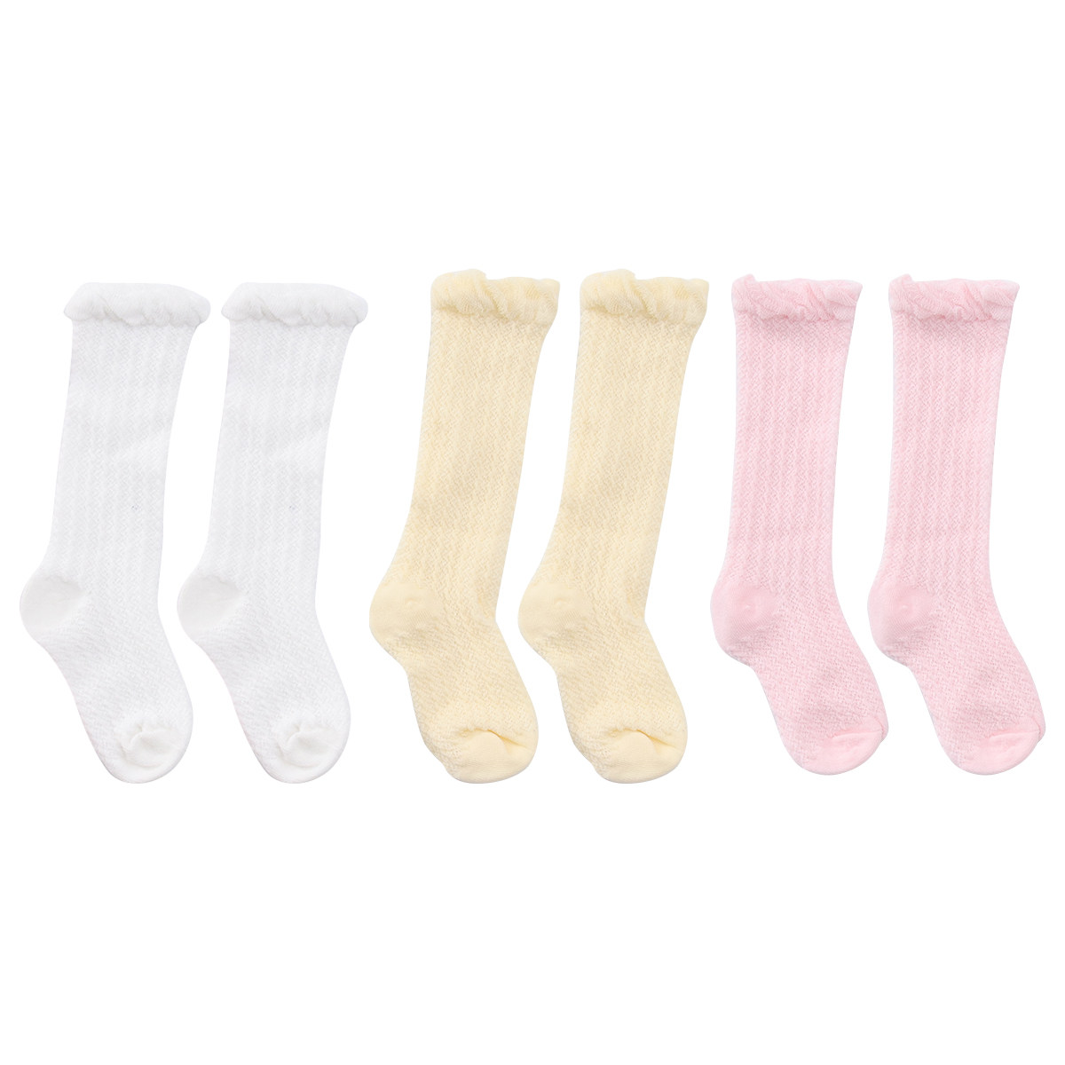 3 คู่ ถุงเท้ายาวสำหรับเด็ก ป้อ - Unisex Baby Socks Non Slip บทวิจารณ์และราคา
