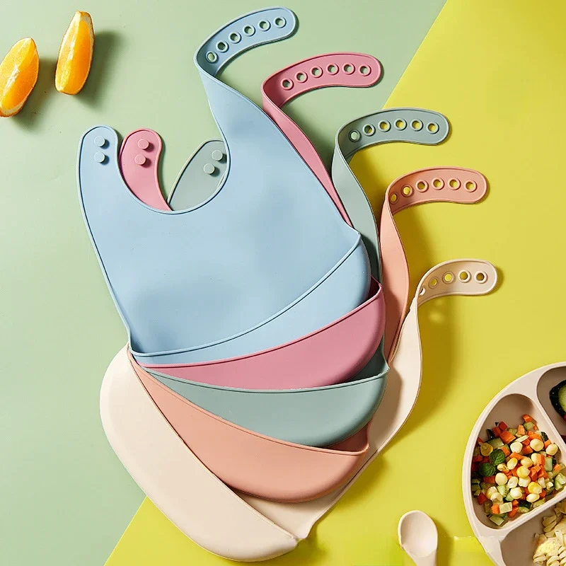 ผ้ากันเปื้อนเด็ก 1-4 ชิ้น ปรับ - Waterproof Baby Bibs Silicone บทวิจารณ์และราคา