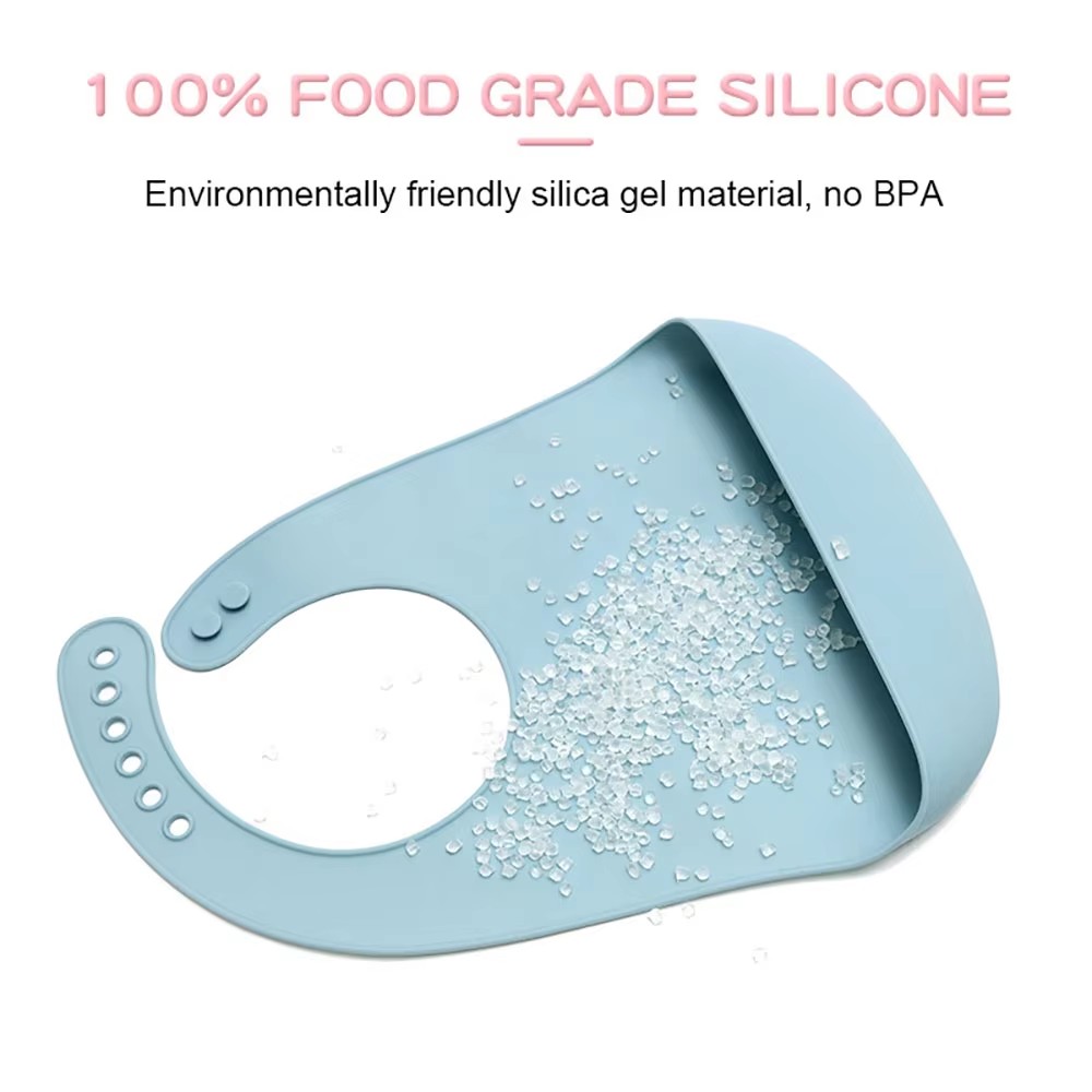 1 ชิ้น ผ้ากันเปื้อนซิลิโคนเกรด - Waterproof Baby Bibs Silicone บทวิจารณ์และราคา